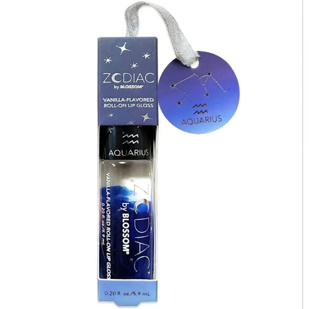 ❇️🧚‍♀️AQUARIUS Blossom Roll-On Vanilla Lip Gloss NWT